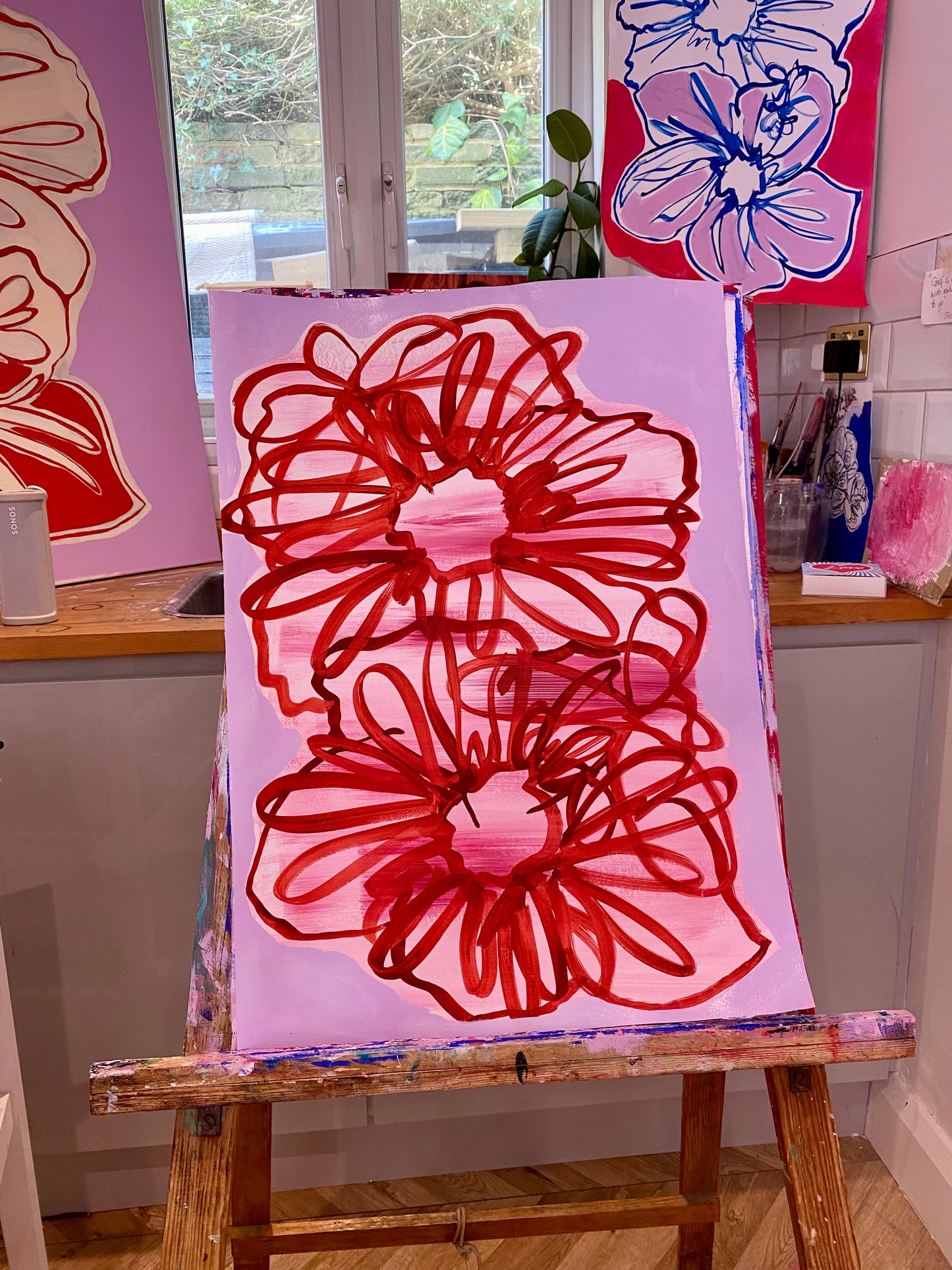 LILAC AND PINK HIBISCUS ORIGINAL